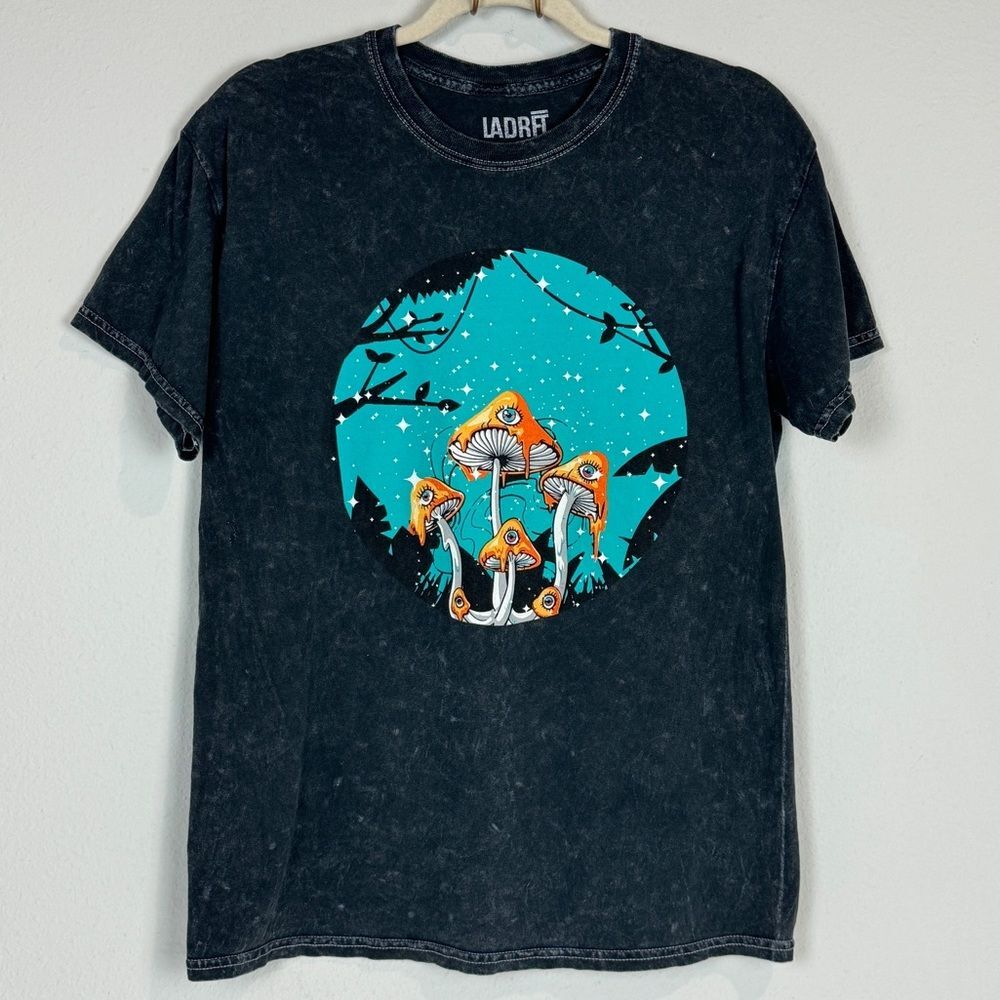 LADRFT Psycho Mushroom Black Graphic T-shirt M